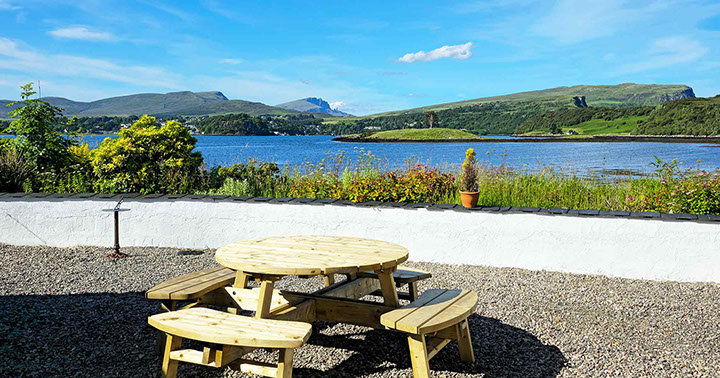 Contact Caberfeidh Boat House and book a stay at our self catering accommodation cottage with sea views